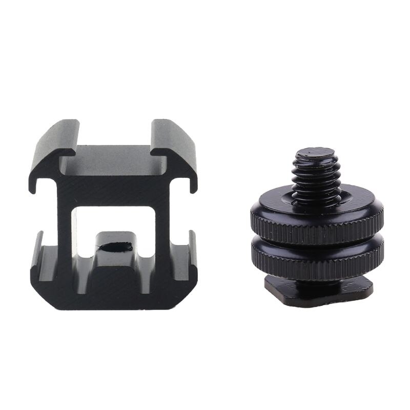 3 Shoe Mount Adapter Dual Screws Stand Holder for DSLR Camera Flash Light K3NB