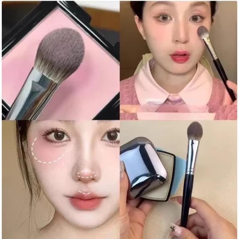 Beauty Smudge Blusher Brush Powder Blush Cream Liquid Blush Makeup Brushes Flat Small Precise Blush Brush Makeup Tools
