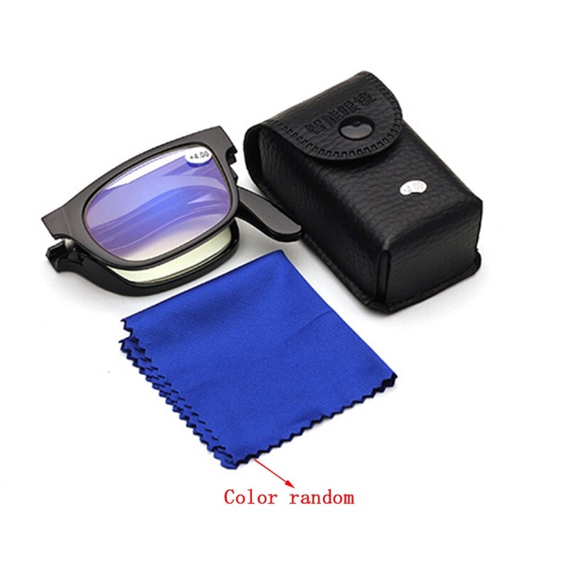 Unisex Opvouwbare Leesbril Gevouwen Opknoping + 1 + 1.5 + 2 + 2.5 + 3 + 3.5 + 4.0 verziend Brillen Full Frame #
