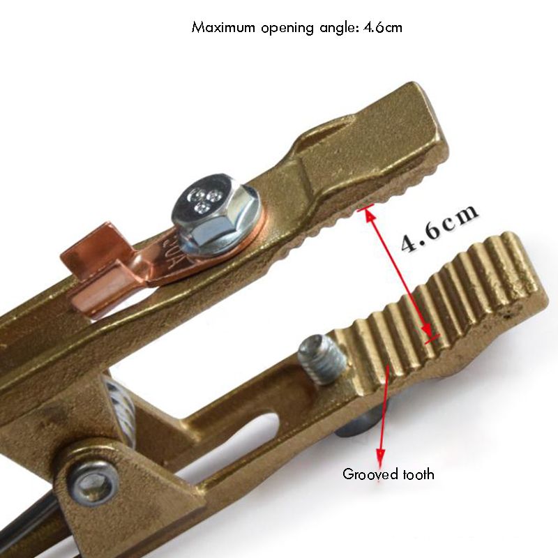 Electric 260 Amp Grounding Work Clamp Ground Welding Earth Clamp Ground Cable Copper Clip for Arc Welding Plasma Cutting Machine