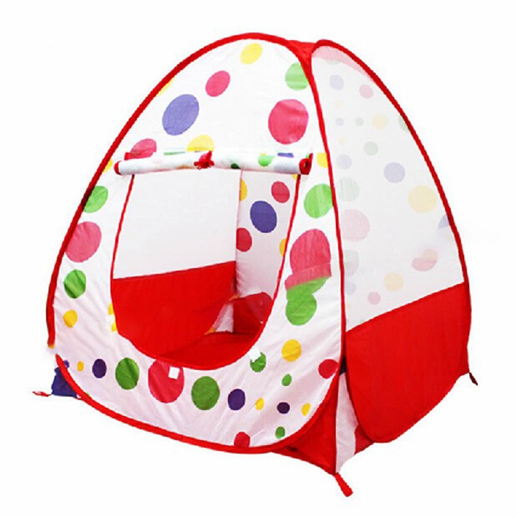 Børnetelt indendørs og udendørs legetøj legehus lege teltkopper indendørs / udendørs legetelt leveres med praktisk bæretaske: Rød kant tag