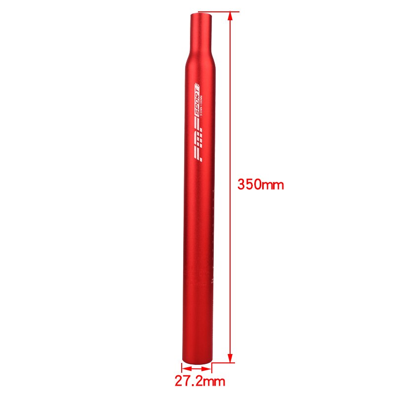 Mountain Bike Aluminum Alloy Seat tube 25.4/27.2/28.6/33.9mm*350mm/550mm Lengthened Bicycle Seat Post: 27.2X350 RED
