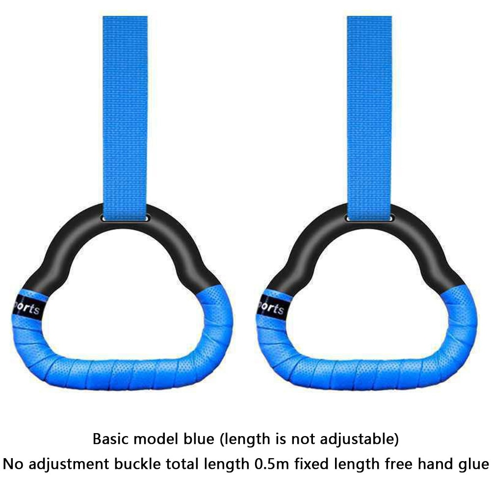 Plastic Gymnastic Rings for Kids with Straps Anti-slip Indoor Pull-up Strength Training Fitness Full Body Workout Tool