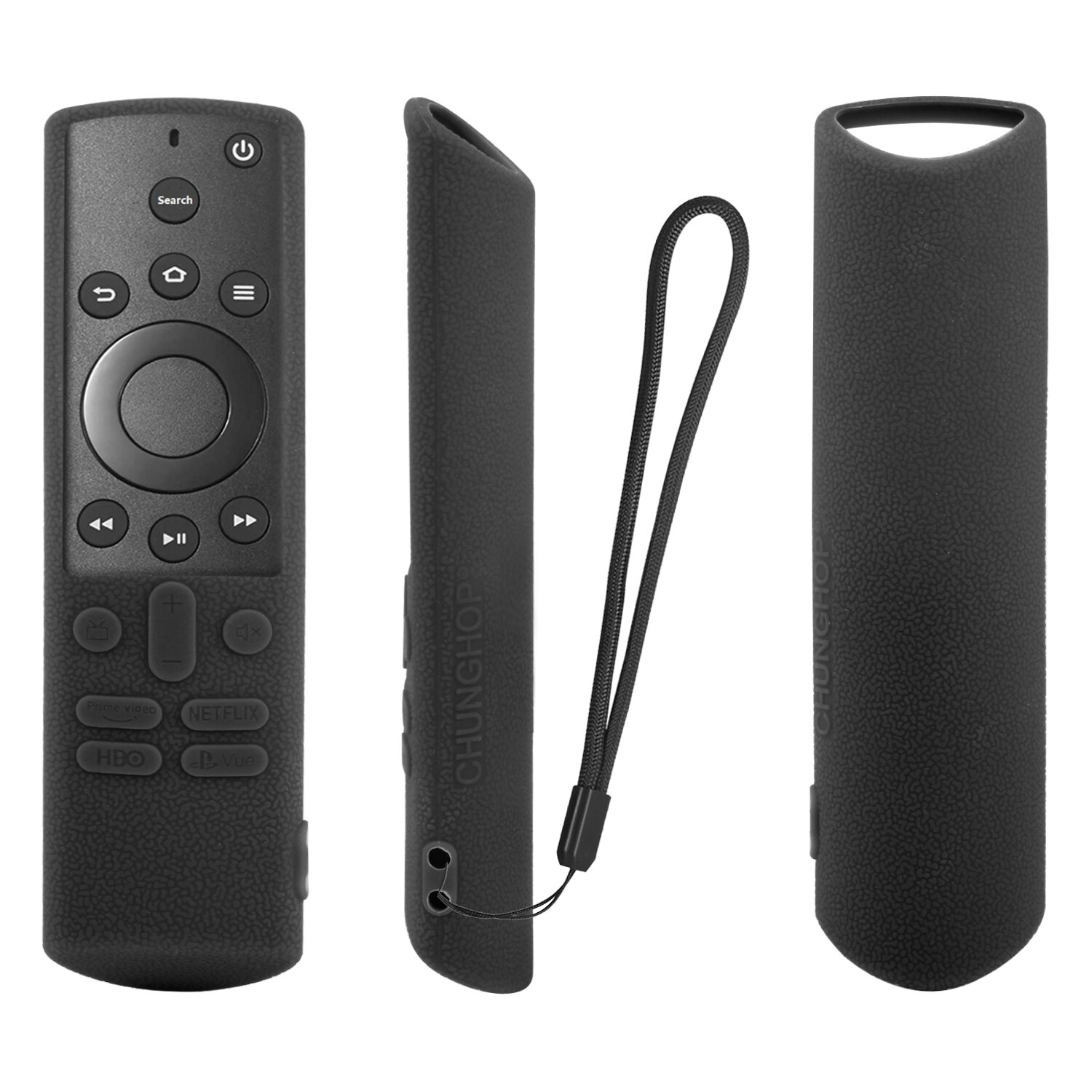 Silicone Case for Insignia/Toshiba 4K Element Smart Fire TV Voice Remote Control Protective Cover Edition CTRC1US19 Controller: Black