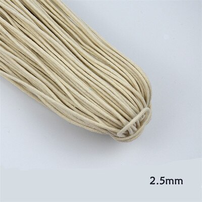 Beige Corda di Cotone Solido di Spessore Rotondo Cavo Ritorto Decorativo Coulisse Spago Legato Per FAI DA TE Accessori Fatti A Mano 100 metri: 2.5mm