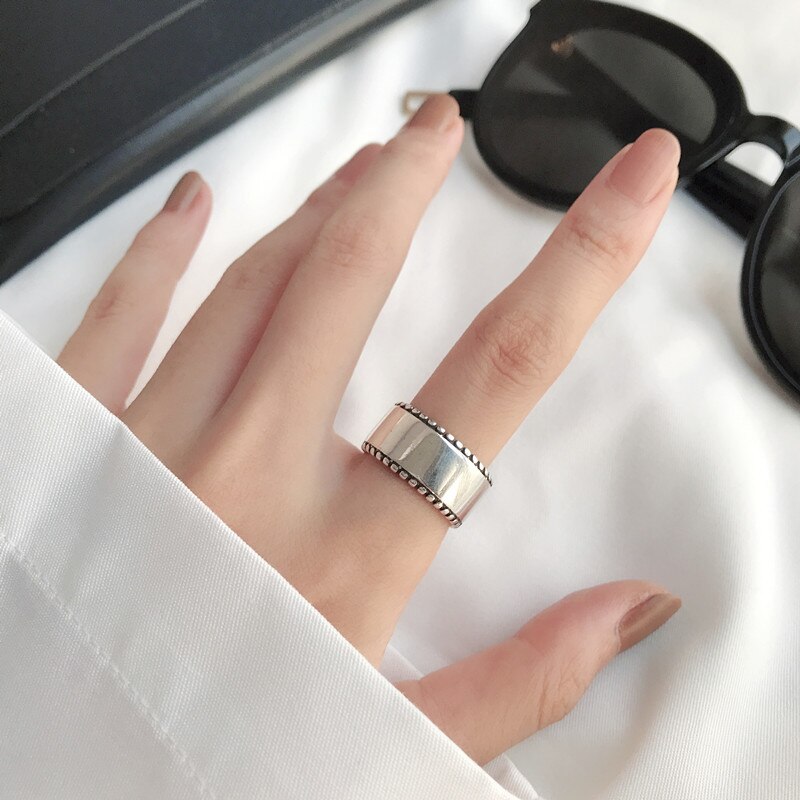 Coréen ouvert réglable lisse rond bagues pour les femmes bague de mariage bijoux saint valentin