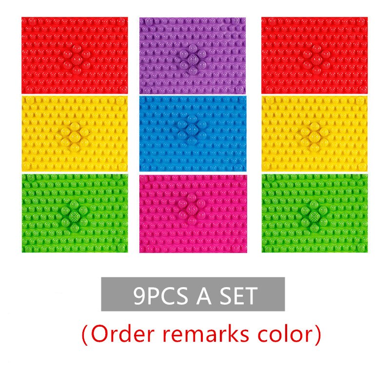 Multi-funktion Akupunktur Reflexzonenmassage Fuß Massagegerät Therapie matt Massage Pad Kappe Druck Durchblutung Platte matt Massagegerät: 9Stck