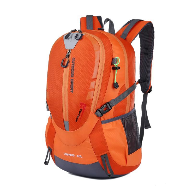 40L draussen Wandern Klettern Rucksack Wasserdichte Reise Rucksäcke Für Männer Frauen Große Kapazität Schule Taschen: Orange