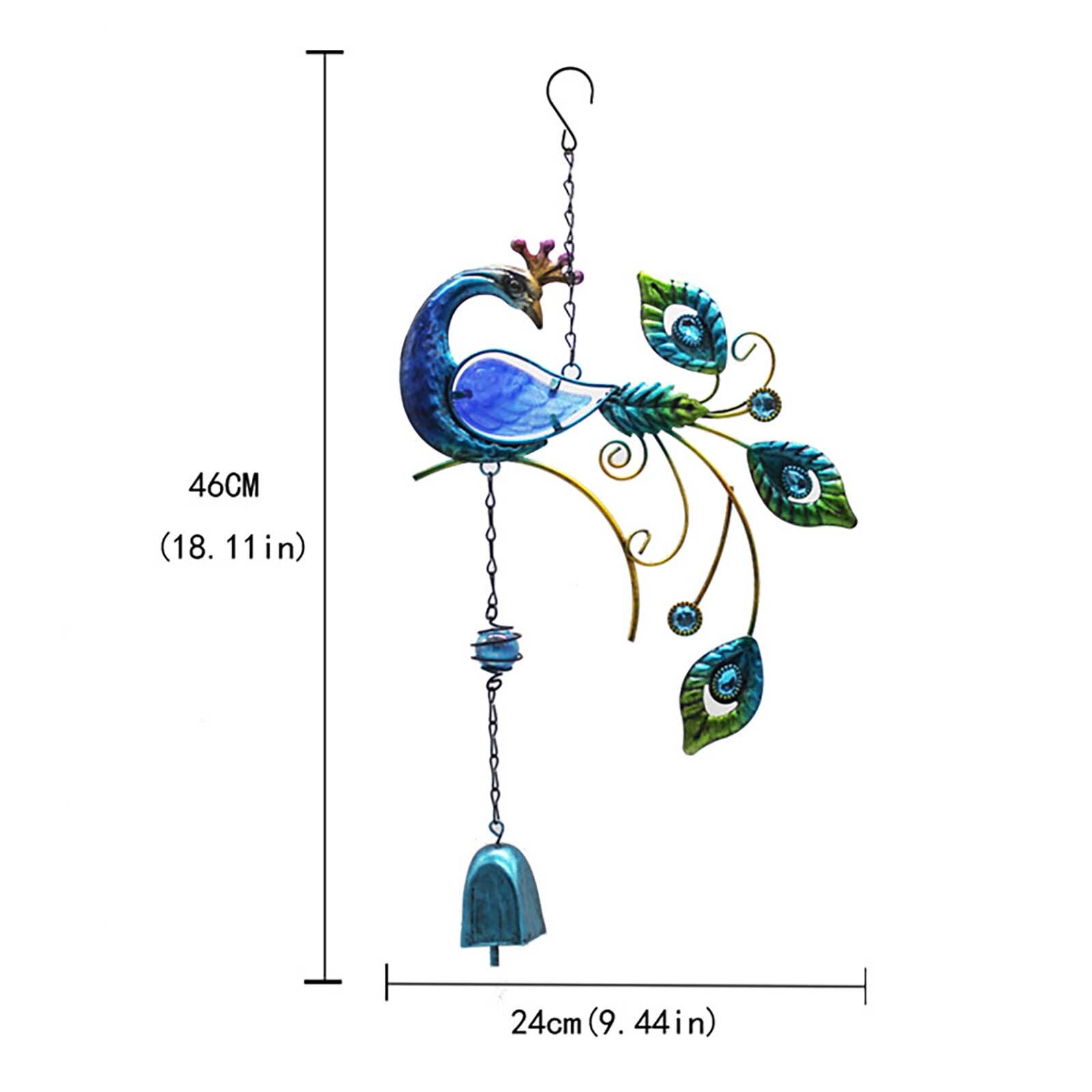 2PC Chimes Metal Crafts Painted Ornaments Bell Pendants Ornaments Garden Decoration Chimes Painted Bell Wind Chimes