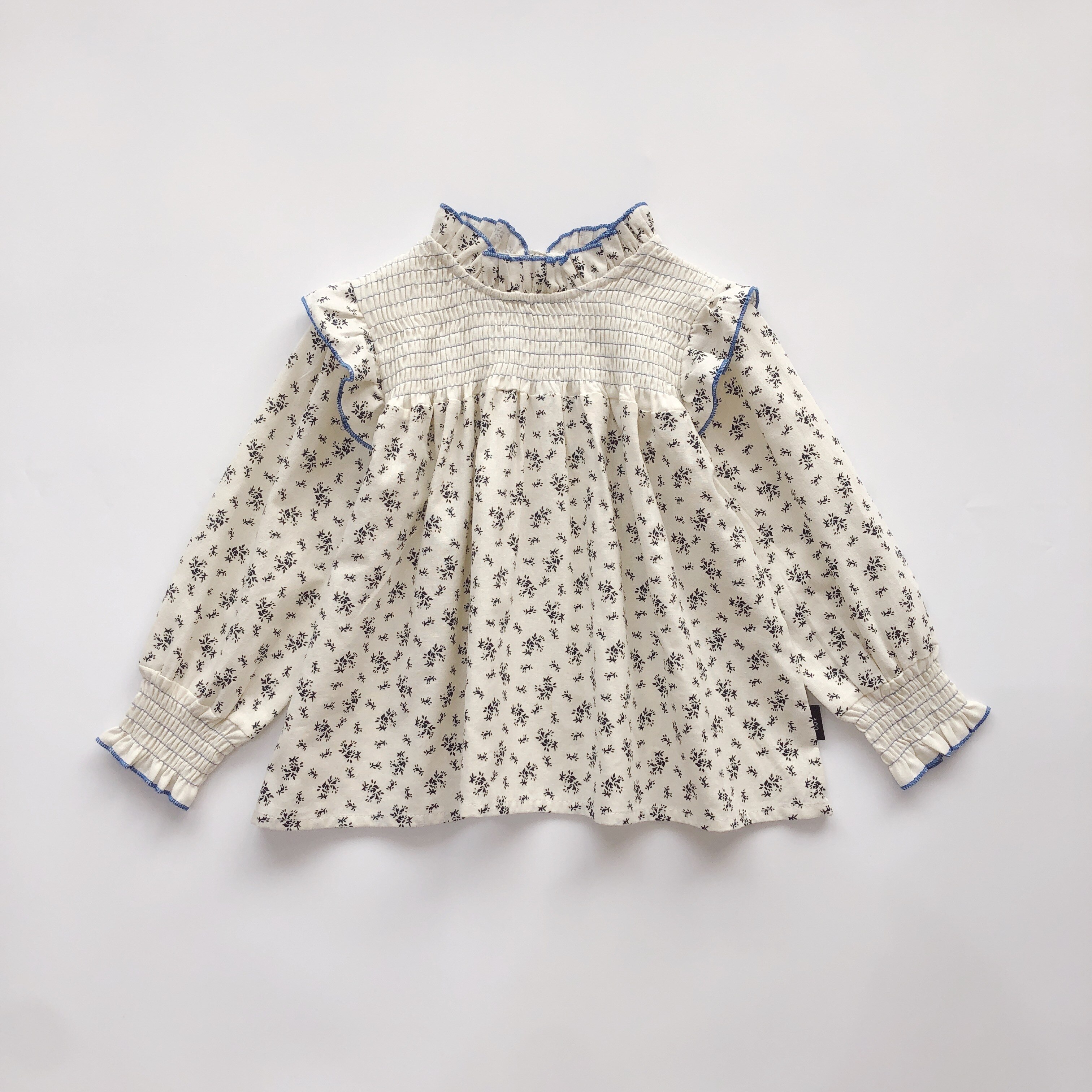 SchöNe Baby Mädchen Shirt Blumen- Langarm Bluse oben Kleinkind Herbst Langarm zur Seite fahren freundlicher Baumwolle Rüschen Kleidung: 18-24 Monate