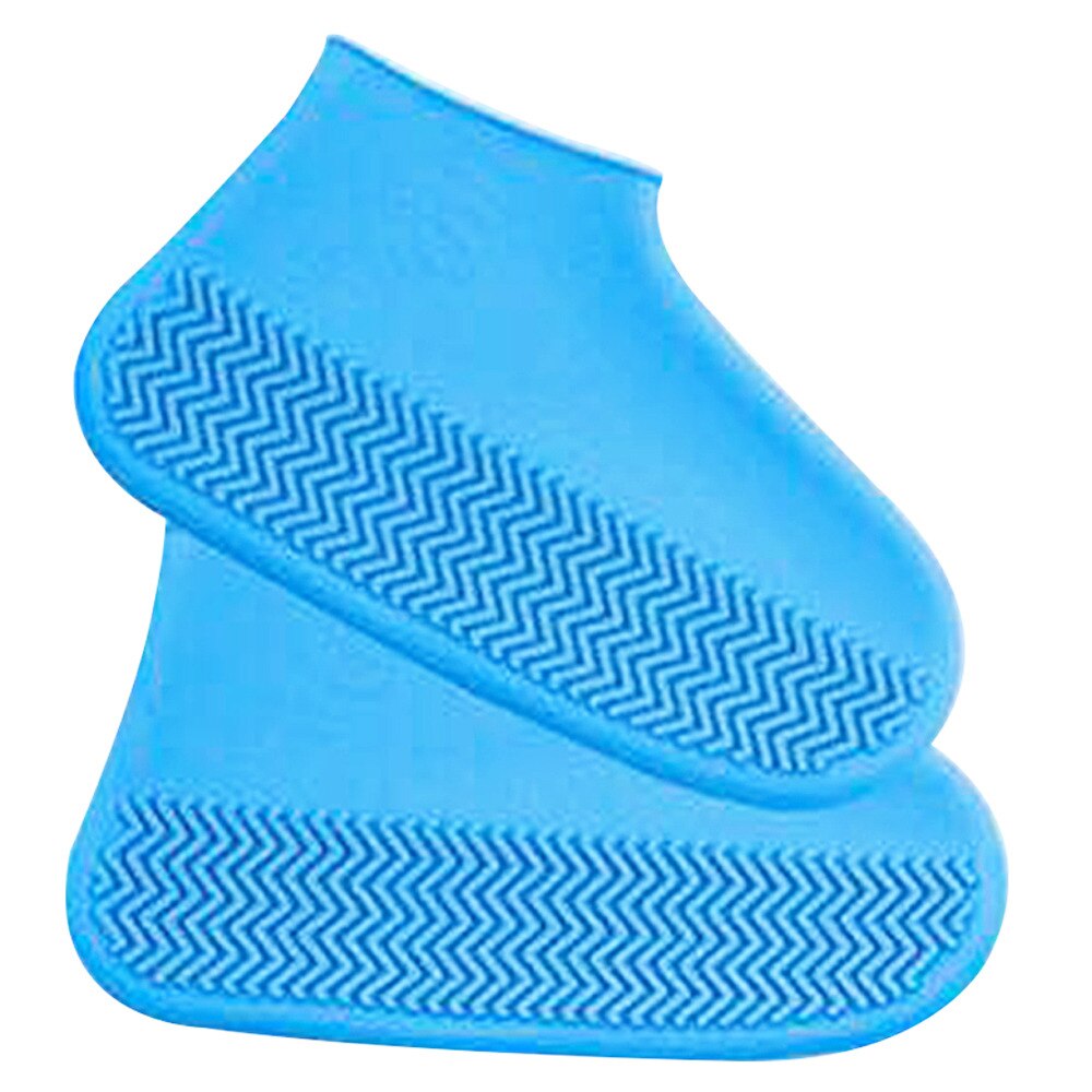 Siliconen Waterdichte Schoen Covers Herbruikbare Regen Overschoenen Unisex Schoenen Protector Anti-Slip Rain Boot Pads Cubrezapatos De Lluvia: Blauw / M (35-39)