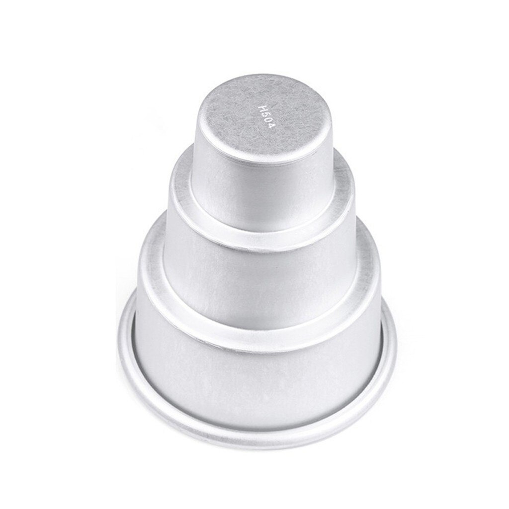 Mini Three-tiered Cake Pan Pudding Mold Muffin Decorating Mould Tools straight sides & uniform wall thickness cakes sharp 525: M