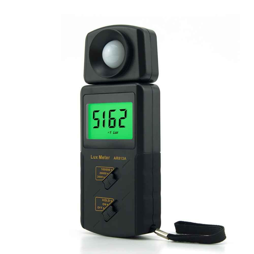 High Precision Handheld Portable LCD Screen Display AR813A Measuring Range 1~100.000 lux Electronic Digital Lux Meter