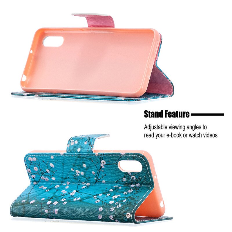 Redmi 9a leren hoesje voor fundas xiaomi redmi 9a hoesje magnetische flipcover voor xiomi redmi 9a 9 a telefoonhoesje