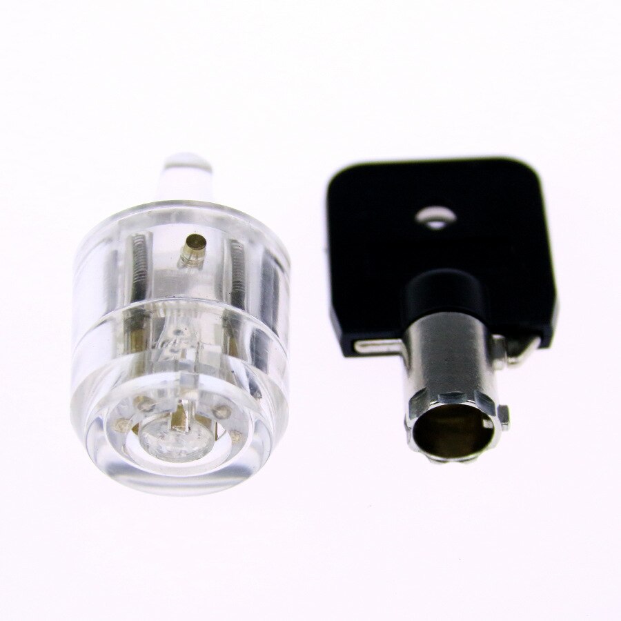 Transparent Tubular Lock Practice 7 Pin Training lock set