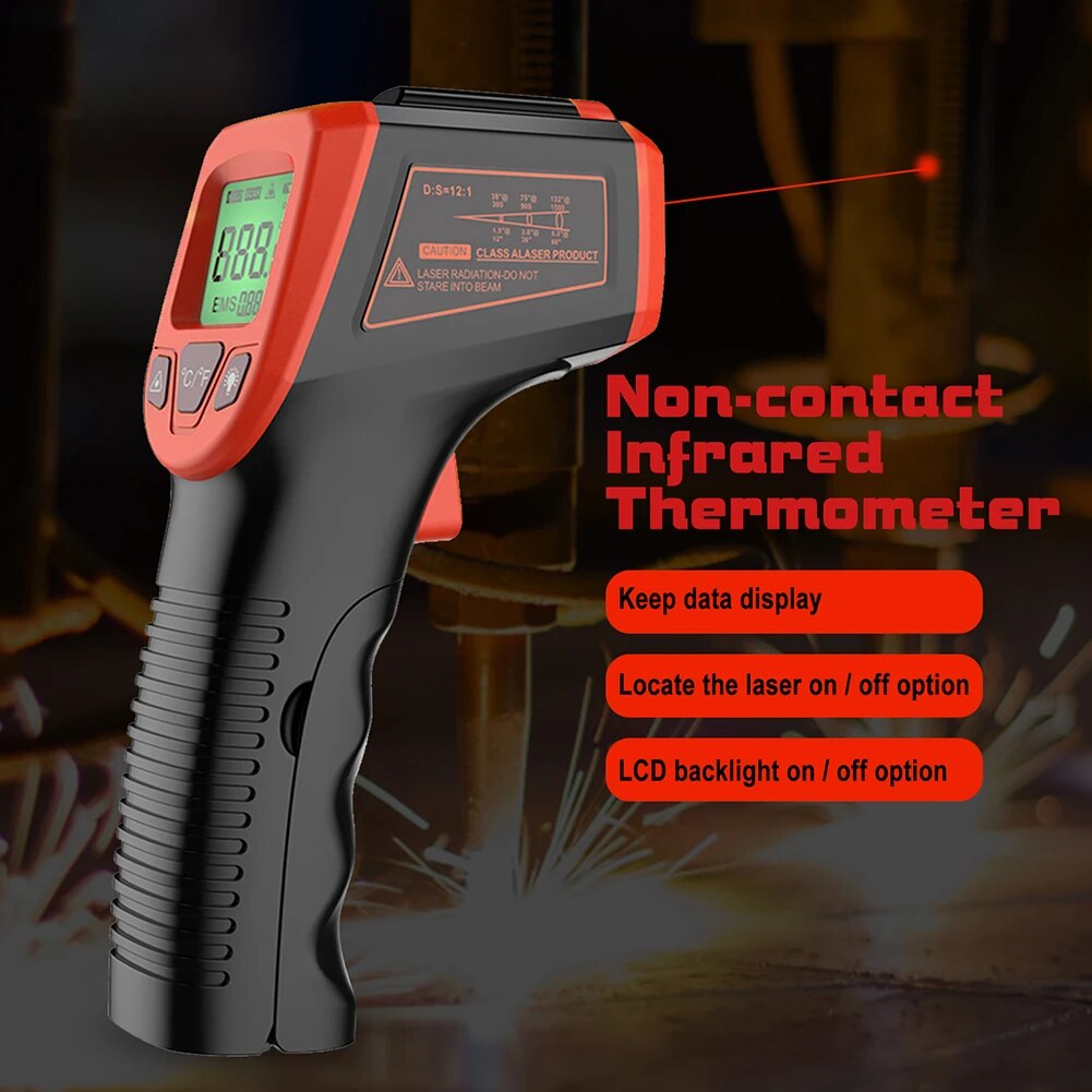 1 pc Infrarot-Thermometer Pistole Küchen öl und warmes Wasser Grill zurück Thermometer Hoch temperatur messung