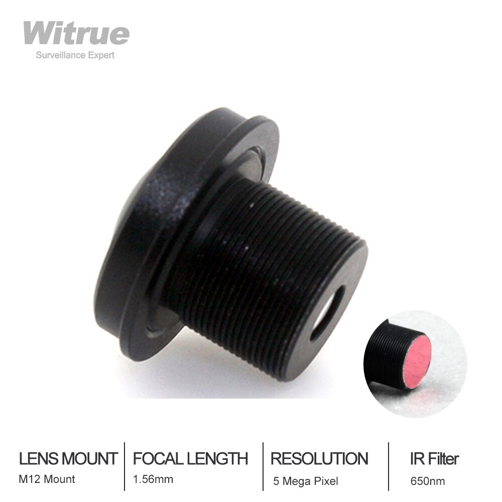 Obiektyw typu rybie oko 1.56mm 180 stopni M12 zamontować 5 mega pikseli F2.0 z 650nm filtr podczerwieni obiektywy dla bezpieczeństwa kamera akcji