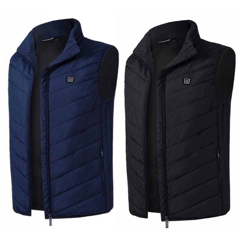 Unisex Electric Heating Pad Battery Heating Sleeveless Vest Winter Heated Outdoor Travel Jacket USB Rechargeable Heating Pad