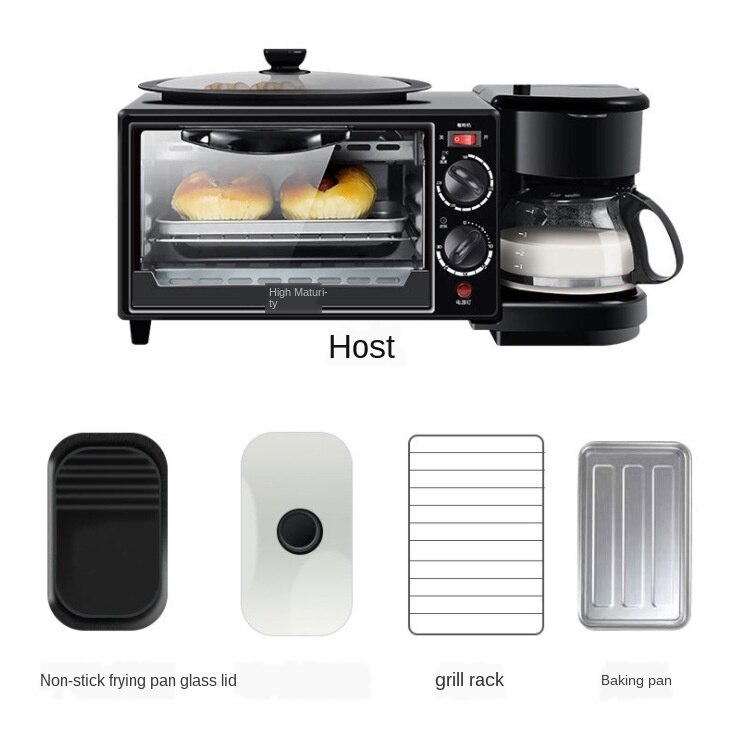 Multi-Function Triple Breakfast Machine Direct Oven Coffee Machine Household Small Toaster Home Appliances