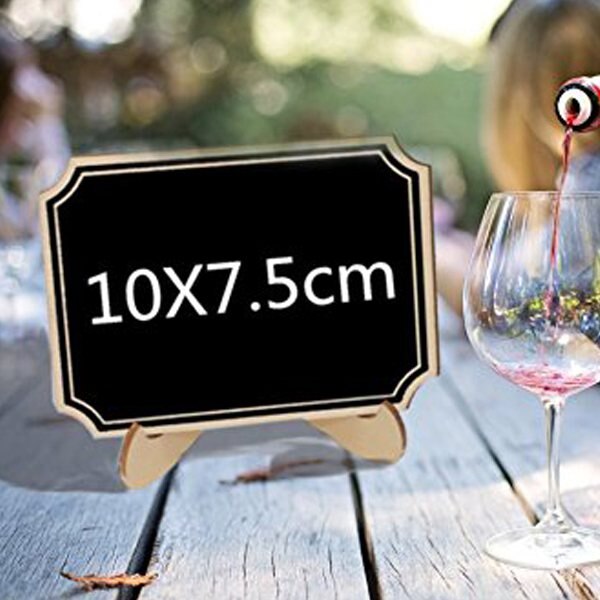 -20 Pack Mini Chalkboards with Support Easels Stand,Place Cards Small Rectangle Little Wood Blackboard for Weddings Birthda