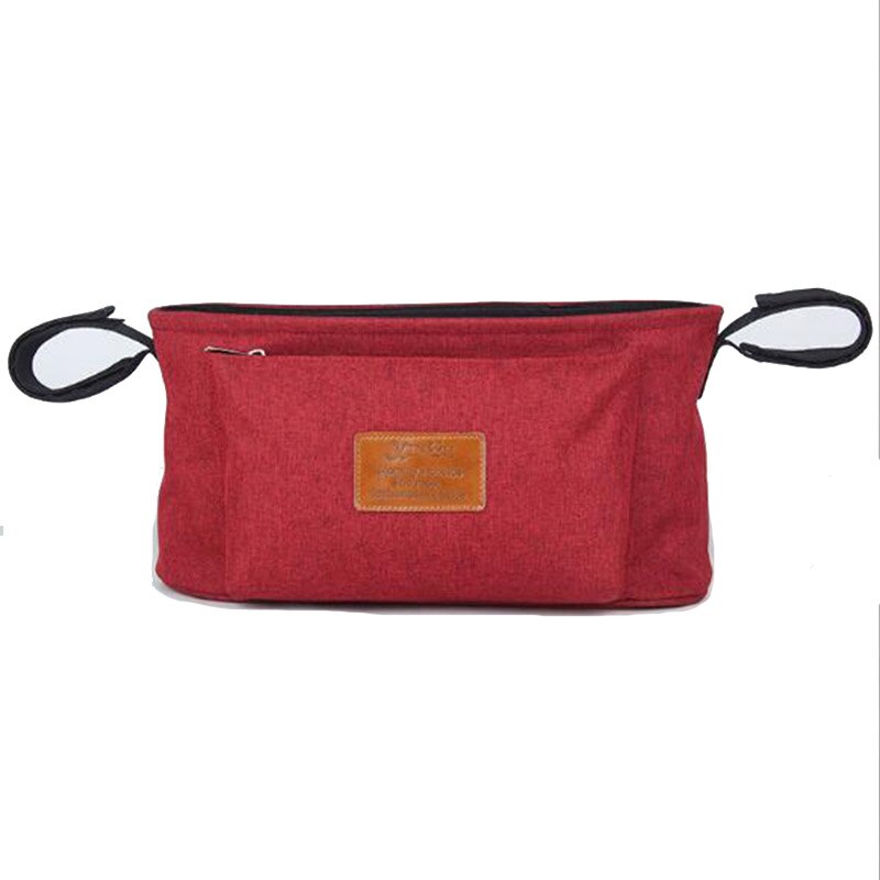 Baby Diaper Bags Nappy Bags For Stroller Organizer Mummy Diaper Bags Hanging Carriage Waterproof Pram Buggy Cart Bottle Bag: Red Small16x33x16cm
