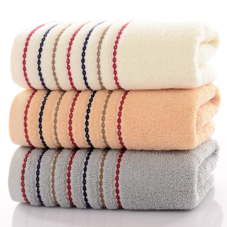 3 Pcs * Lot Mode 3 Kleuren Echt Gezicht Handdoek 34 Cm * 74 Cm 100% puur Katoen Badhanddoek Set