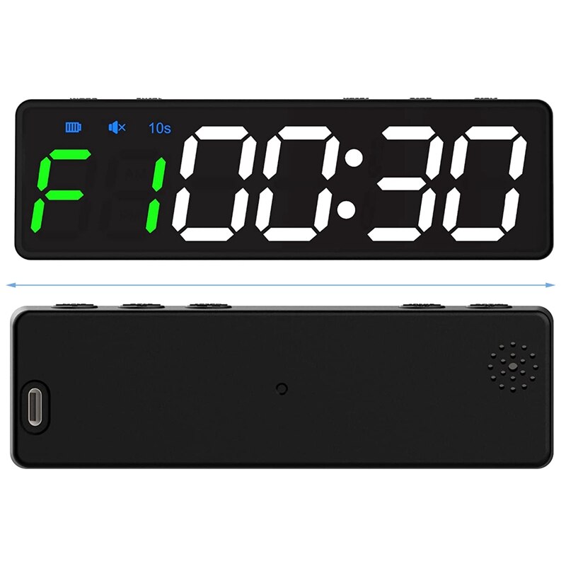 Gym Timer, Countdown/Up Stopwatch USB Rechargable,Portable for Workout Home Gym Garage Fitness