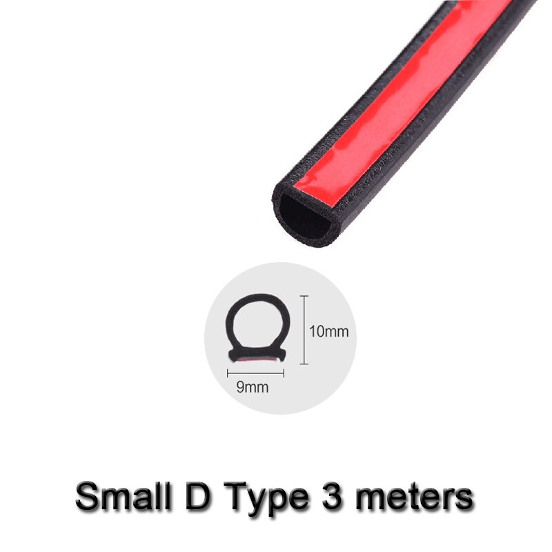 3 meter DIY B D Z P Type Geluidsisolatie Auto Deur Afdichting Strip Stickers Anti-Dust Geluiddichte Afdichting auto Interieur Accessoires: Transparant