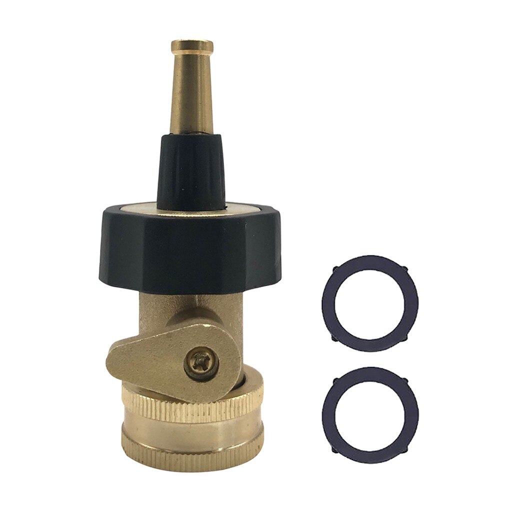 Super Heavy Duty 3/4 Inch Brass Water Shut Off Valve Outdoor Garden Hose Connector Accessories Fitting Pipe Connections Nozzle: J