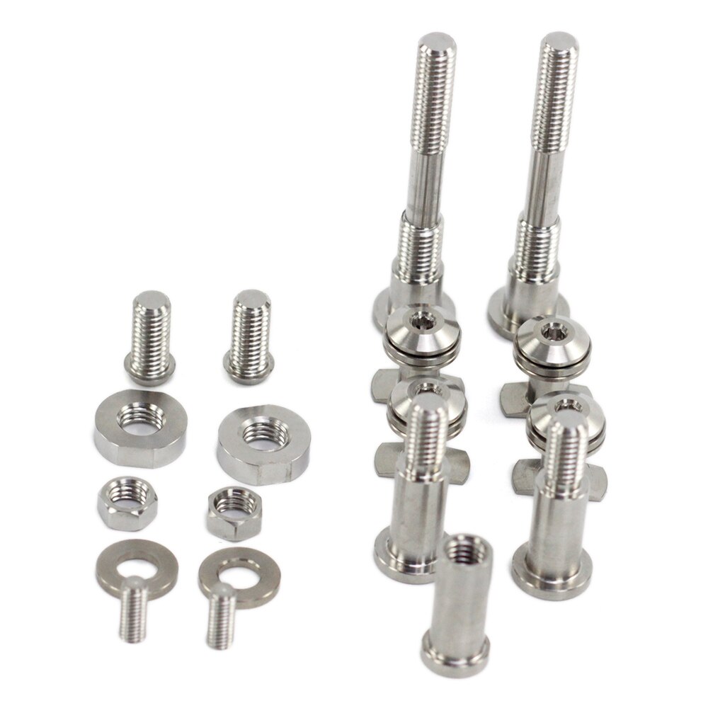 Bike Caliper Clip + Brake Pad Bolts Titanium Alloy Full Set Screws Nuts For Brompton Folding Bike 39g-Set Brompton Part