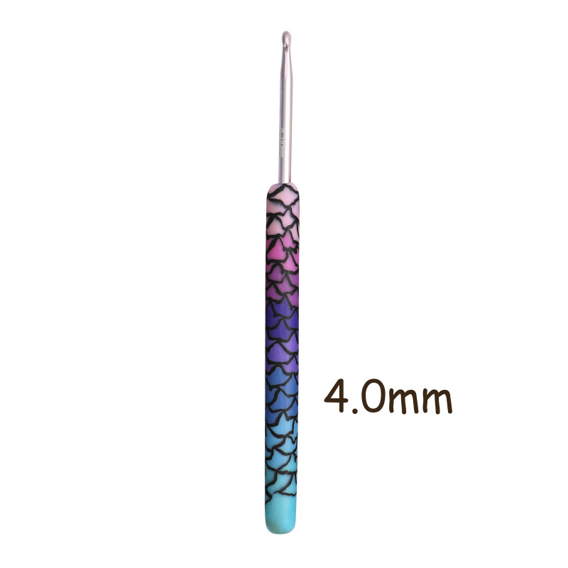 1 Stück lila Meerjungfrau Häkelnadel Aluminium Kopf DIY handgemachte Handwerk Garn Häkelnadel Häkelzubehör 2,25 mm-8,0 mm: Dark Khaki