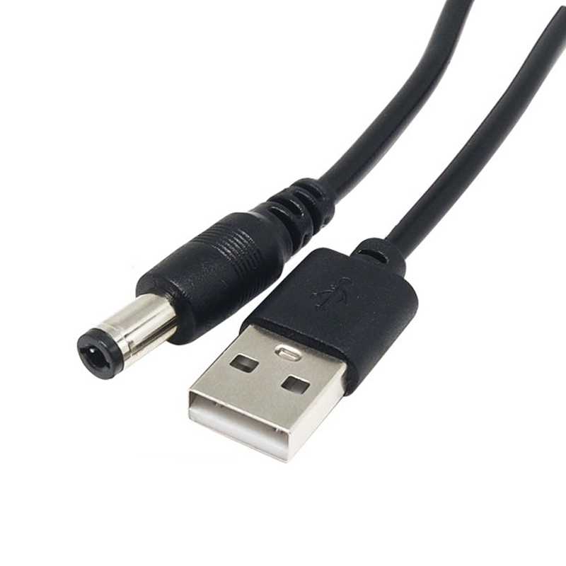 USB naar DC oplaadkabel 5,5*2,1mm / 5,5*2,5 koperen kern voedingskabel DC005 conversiekabel 5V DC oplaadkabel