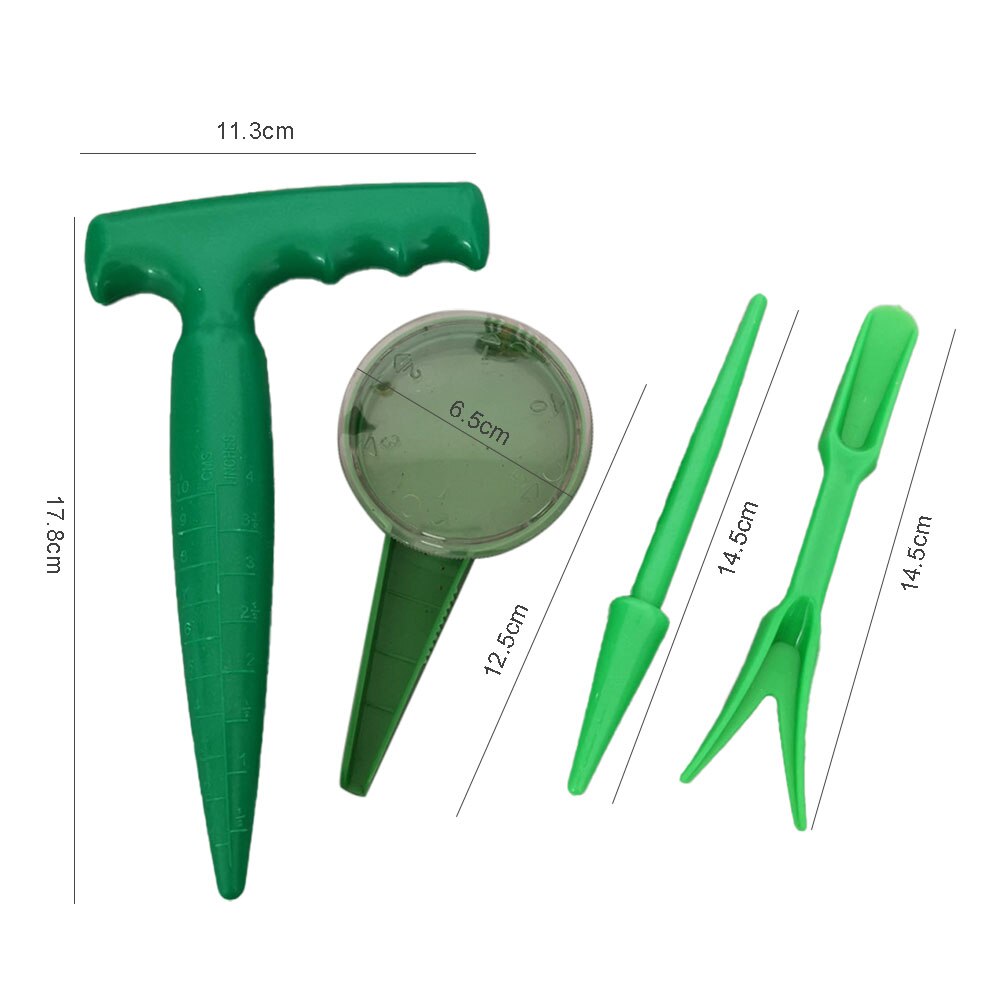 Hand-held Seedling Raising and Transplanting Tool Planter, Seedling Transplanter, Hole Punch, Sowing and Cutting 4-piece Set