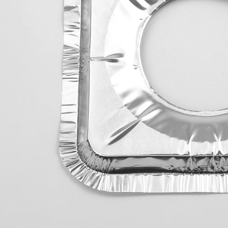 Protectores de cocina de Gas, cubierta de aluminio, revestimiento de lámina protectora, antiadherente, reutilizable, para estufa de Gas, alfombrilla de limpieza gruesa, círculo, 10 Uds.