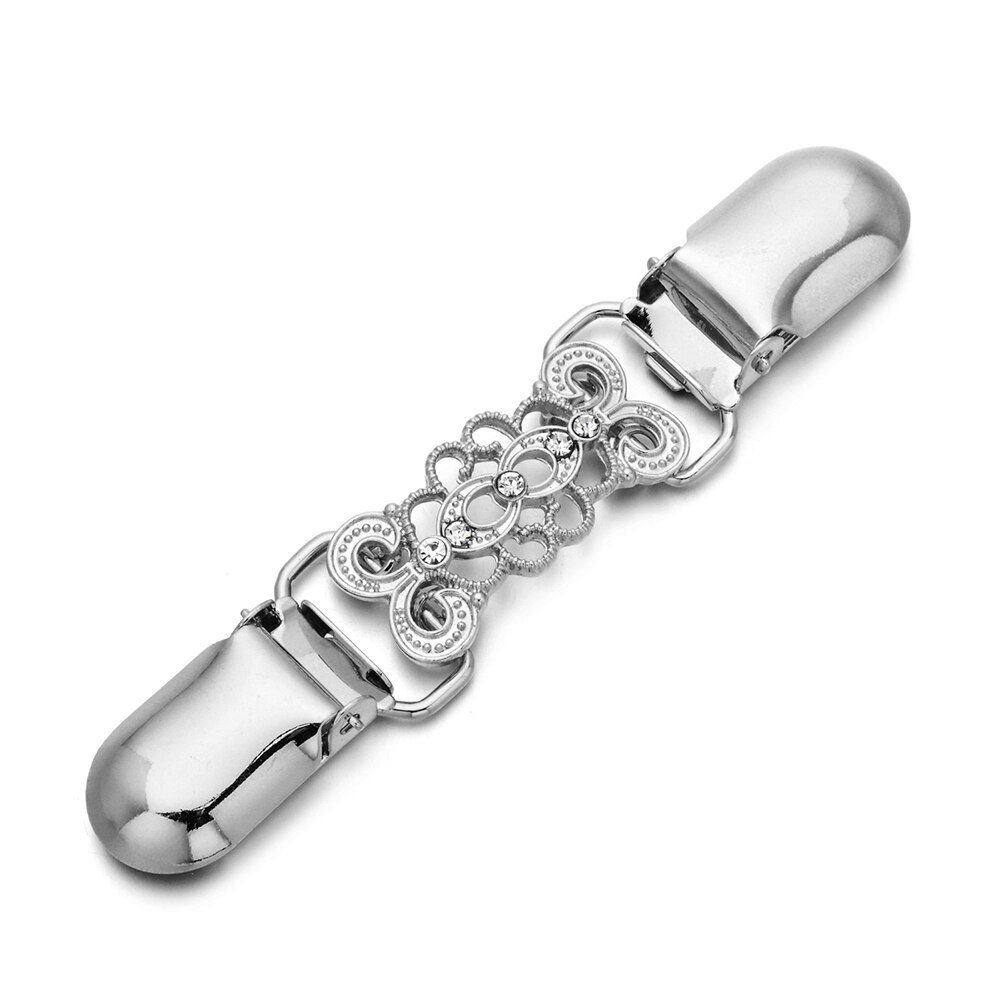 Pull Cardigan pince canard-bouche Clips Flexible perlé perle broche châle chemise col boucles vêtements décor accessoires: A8