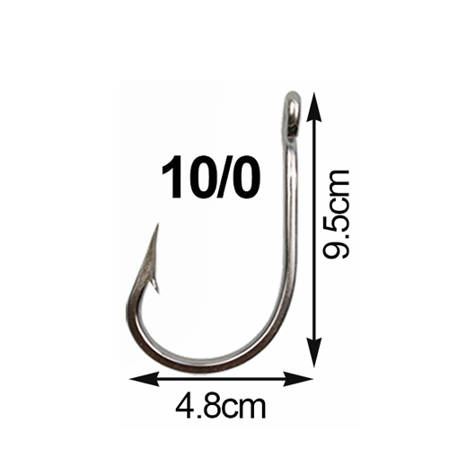 JSM 5 uds 7691 anzuelos de pesca de juego grande de acero inoxidable 4X anzuelos de cebo vivo de atún tiburón tamaño de anzuelo grande 5/0-13/0: Morado