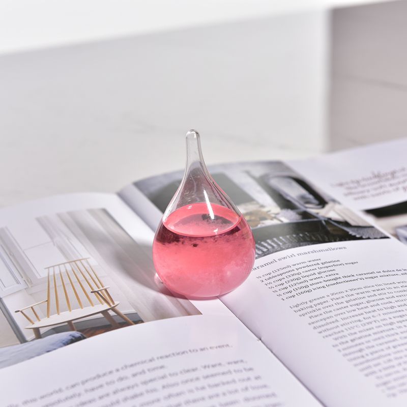 bureau météo prévision goutte d'eau verre bouteille baromètre bouteilles Station météo