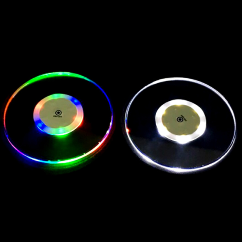 Acryl Crystal Led Glow Coaster Bar Cocktail Glitter Slim Base Barman Sfeer Licht Verlichting Coaster Feestartikelen
