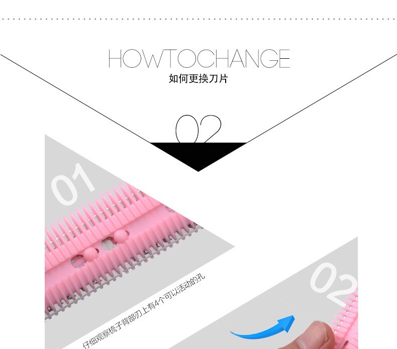 1pc Hair Cutting Comb Double Sided Hair Styling Razor Thinning Shaper Hair Brushes With Razor Blades Hair Salon DIY Styling Tool