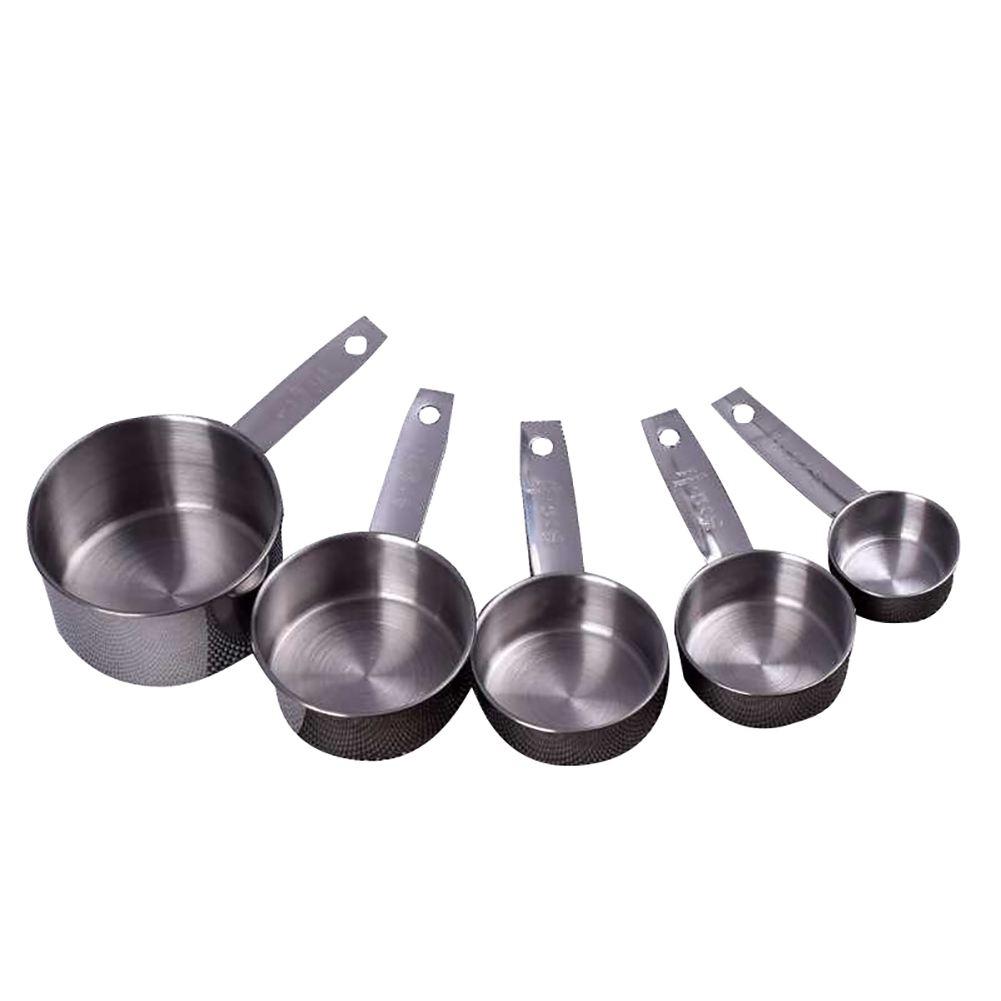 5 Pcs Duurzaam Roestvrij Staal Meten Lepels Cups Set Keuken Bakken Tools Robuuste Roestvrijstalen Maatregel Maatbeker: Default Title