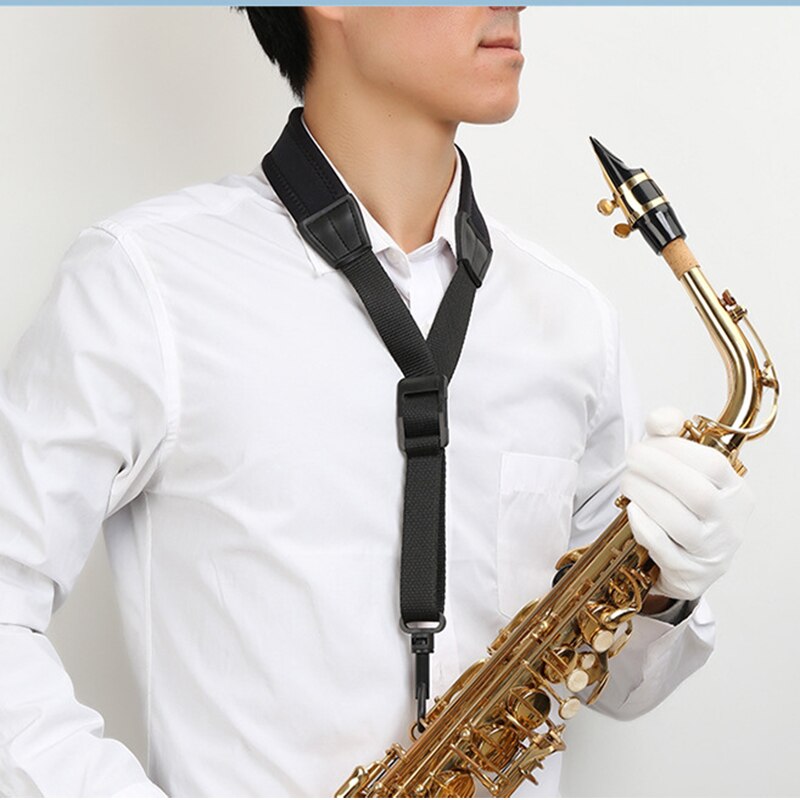 Verstelbare saxofoon accessoires nek schouderband riem muziekonderdelen saxofoonband saxofoon harnas