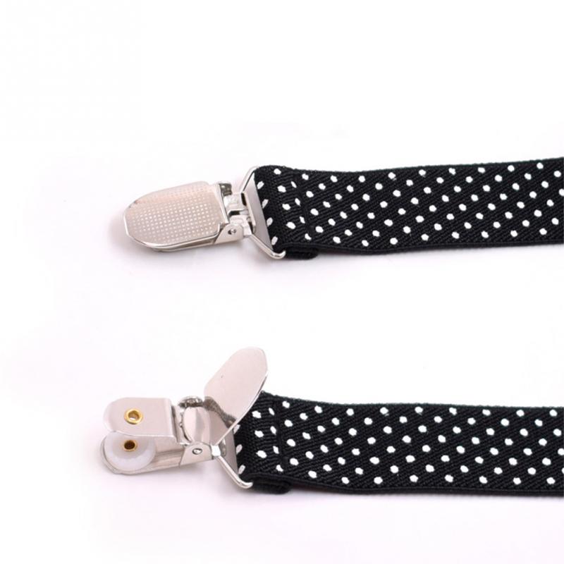 Conjunto de tirantes elásticos para niños, para bebés, para niños, con lunares y lazos