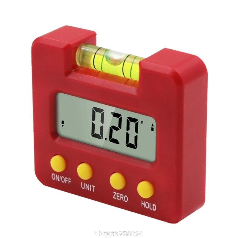 Mini Electronic Level Gauge Magnetic Horizontal Bubble Angle Meter Digital Display Protractor Inclinometer Au 20: Yellow
