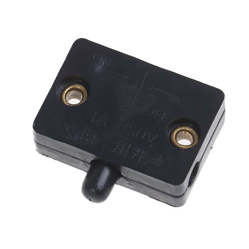 Interrupteur universel pour portes coulissantes/202A auto-réinitialisation/interrupteur normalement fermé/porte d'armoire/portes de placard/1A250V/2A250V: 1A 250V black