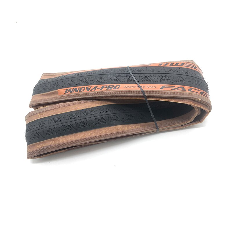 Neumático de INNOVA-PRO para bicicleta de carretera, llanta de borde amarillo 120TPI, 210g, 700 × 23C, 700 × 25C, 700C, 25C