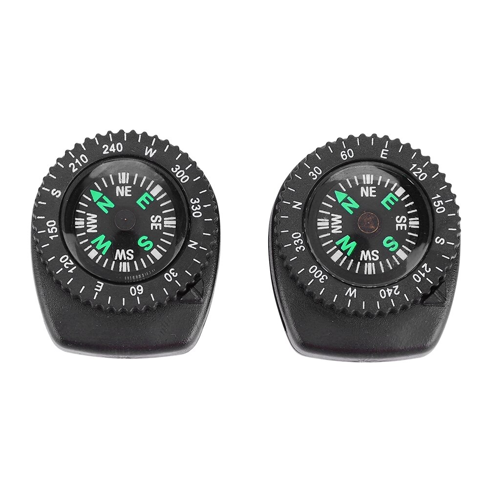 2 stks Draagbare Camping Horloge Kompas Horloge Band Slip Slide Navigatie Pols Kompas voor Camping Wandelen Varen: Default Title