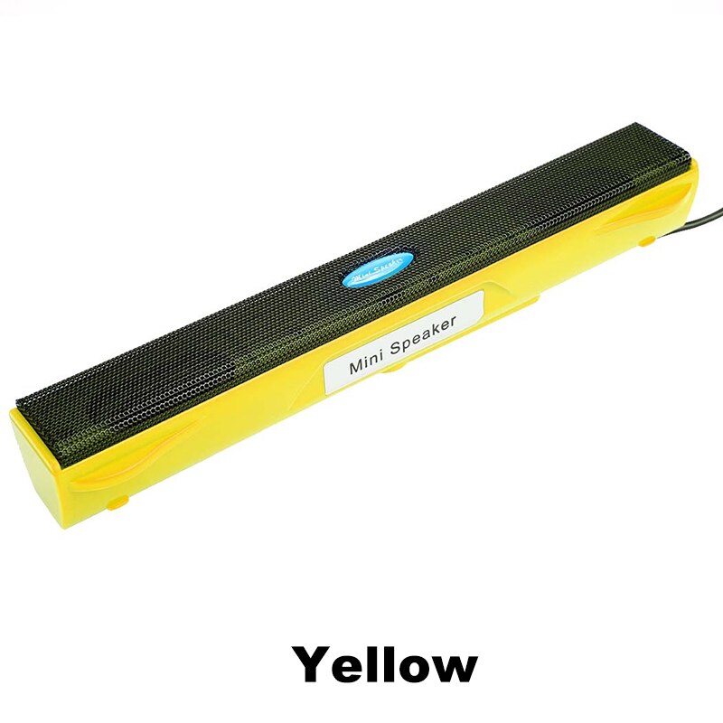 Kannettava kannettava tietokone/tietokone/pc kaiuttimen vahvistin kaiutin usb soundbar soundbar stick musiikkisoitin kaiuttimet kannettavalle tabletille: Keltainen