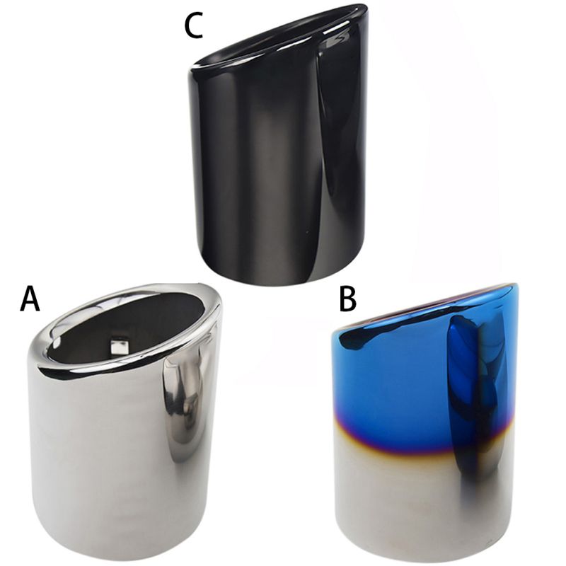 Tubo de escape de acero inoxidable de 66-84mm para accesorios de automóviles, silenciador trasero, tapa de Punta trasera