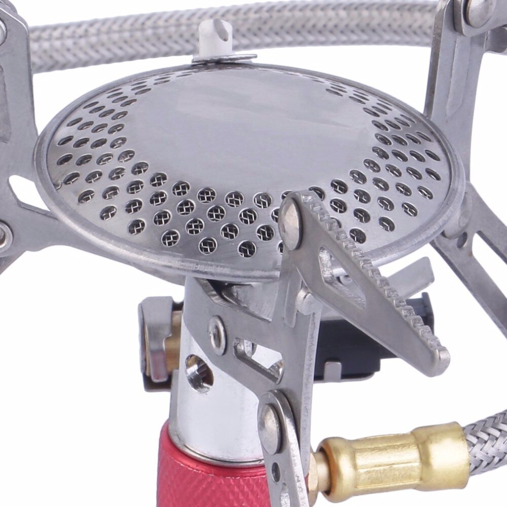 Stainless Steel Gas Stove Ultralight Aluminum Alloy Outdoor Burn Camping Gas Powered Stove With Piezo Lgnition Hiking