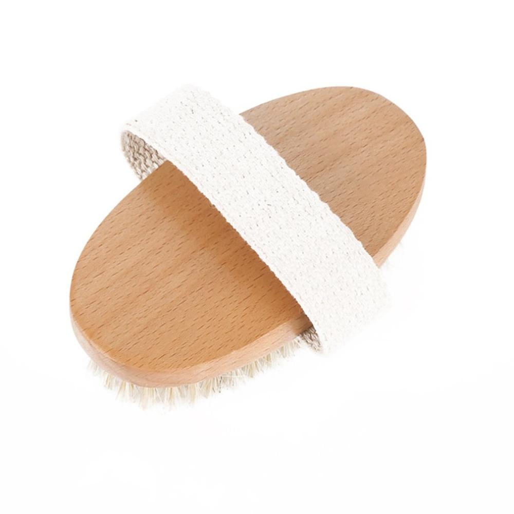 Dry Skin Body Brush Soft Natural Bristle Shower Brushes Wooden Bath Shower Bristle Brush SPA Body Brushes Without Handle